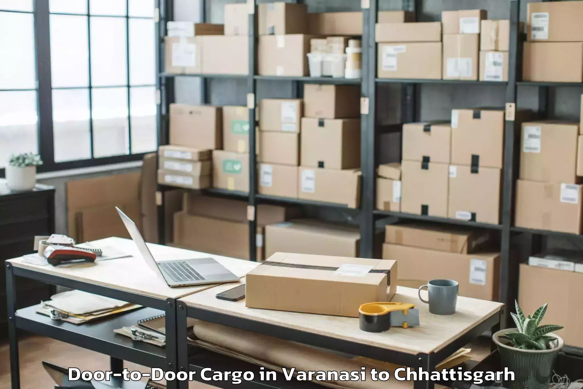 Easy Varanasi to Kanker Door To Door Cargo Booking